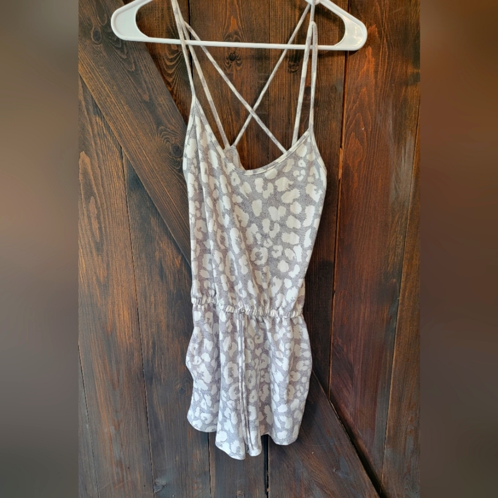 Pink Lily Animal Print Romper